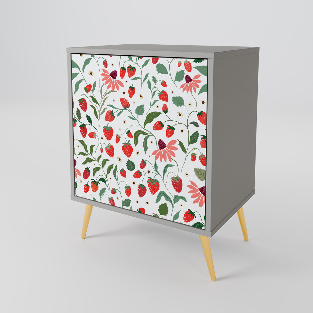 FLOWERS AND STRAWBERRIES Sideboard mit 1 Tür in Grau