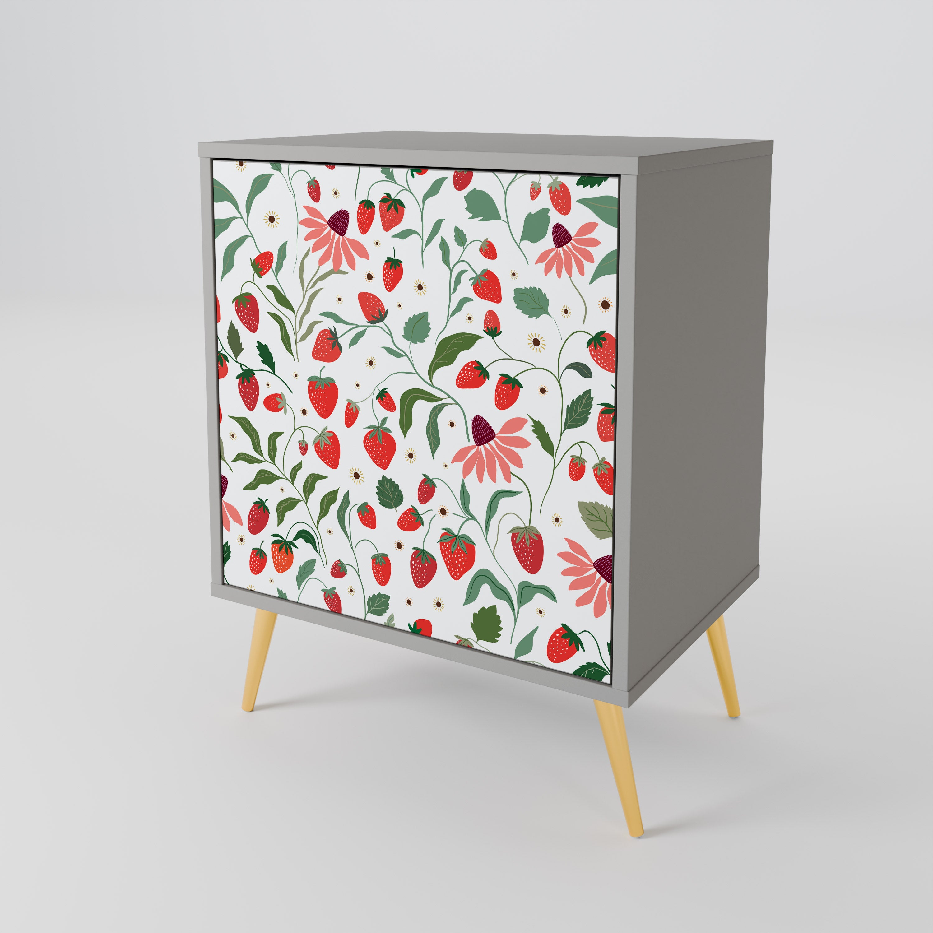 FLOWERS AND STRAWBERRIES Sideboard mit 1 Tür in Grau
