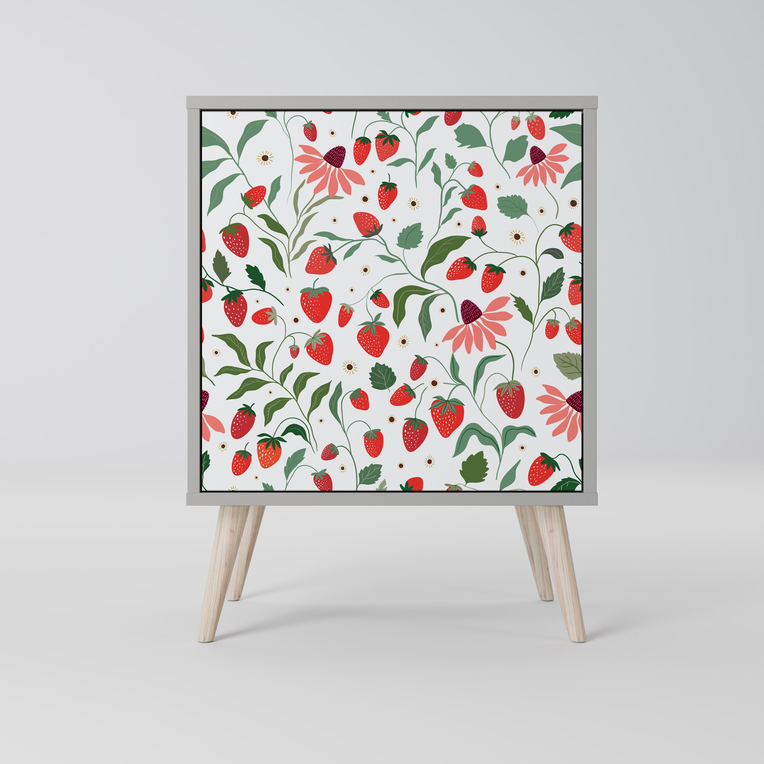 FLOWERS AND STRAWBERRIES Sideboard mit 1 Tür in Grau