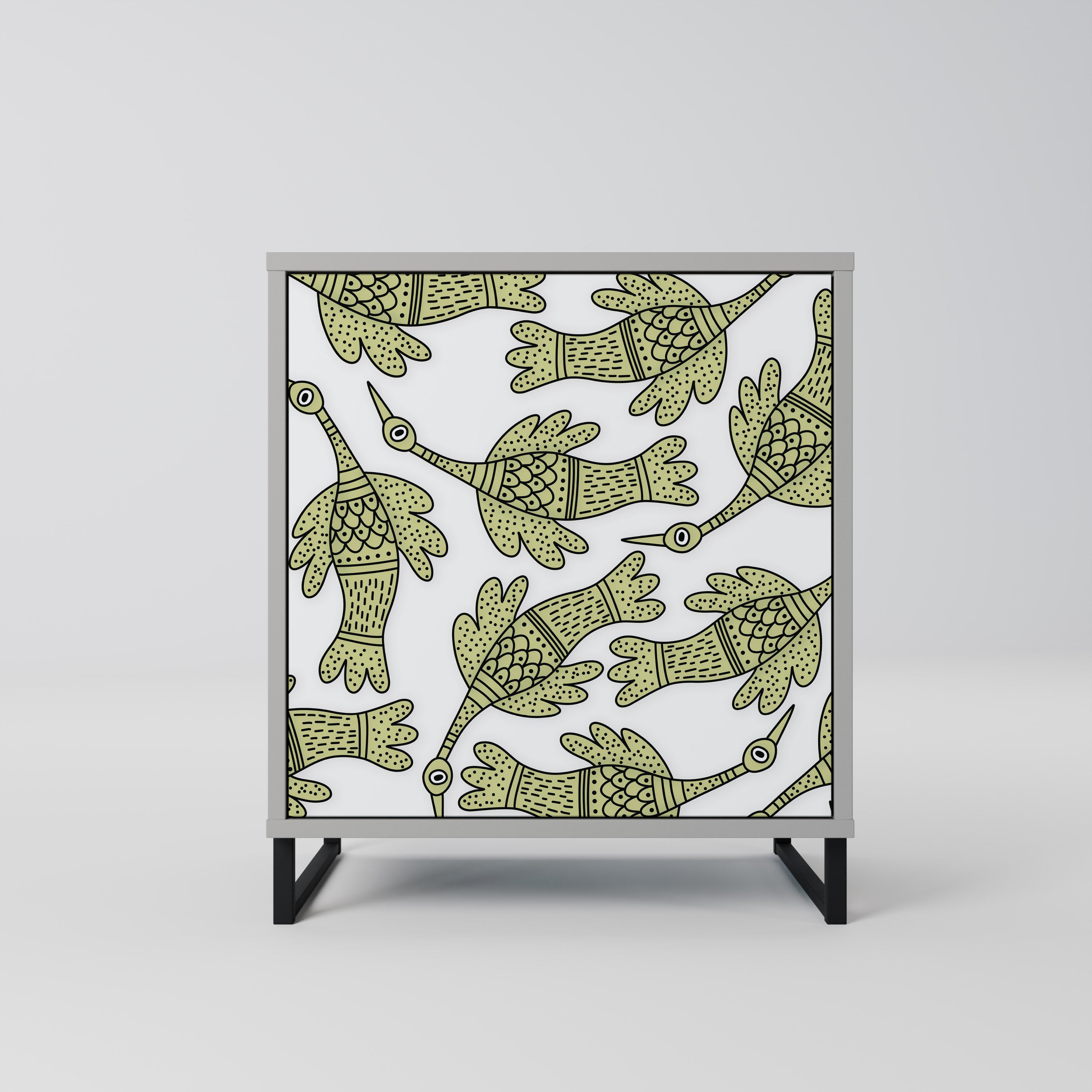 SEEDLING SONGBIRD Sideboard mit 1 Tür in Grau