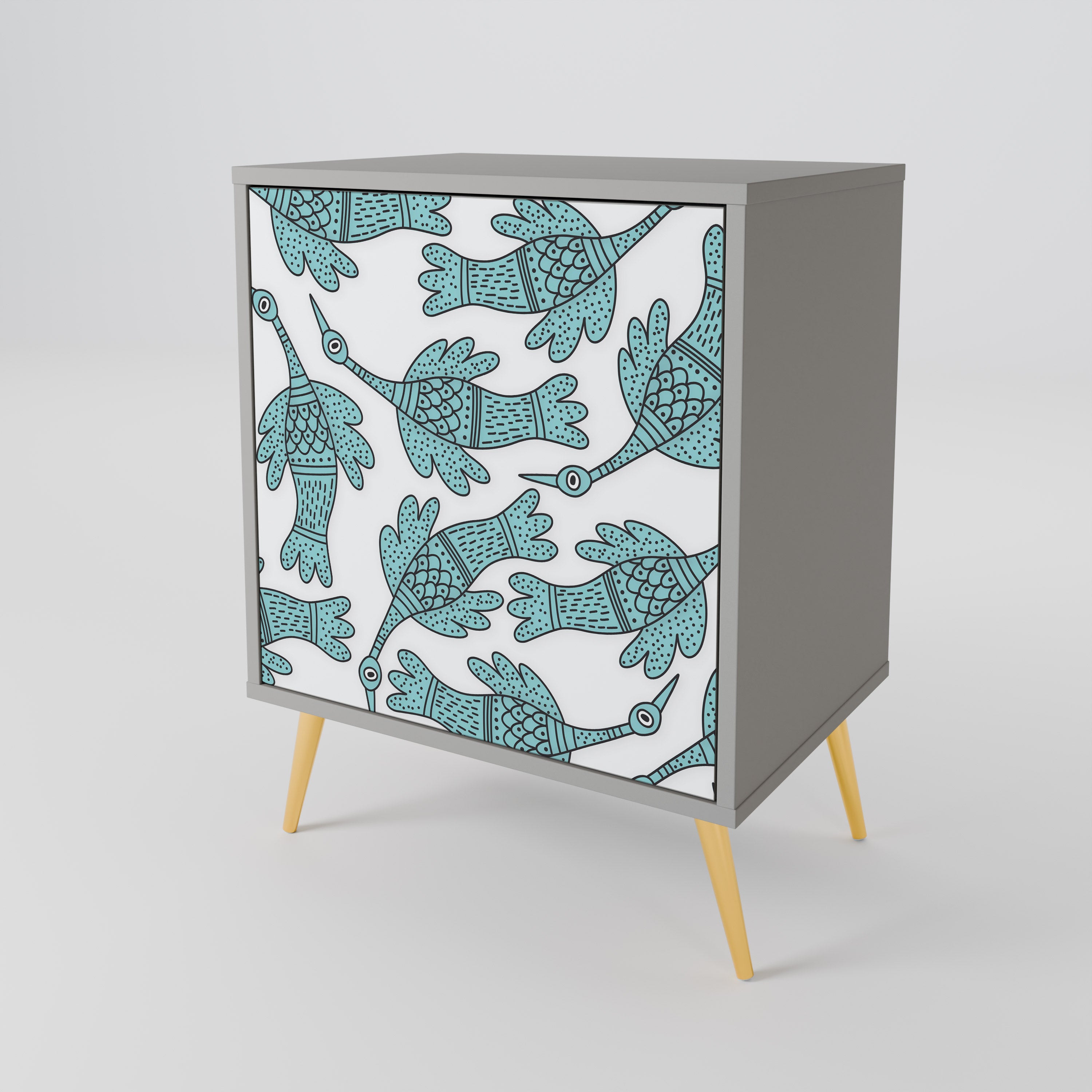 WATERSPOUT SONGIBIRD Sideboard mit 1 Tür in Grau