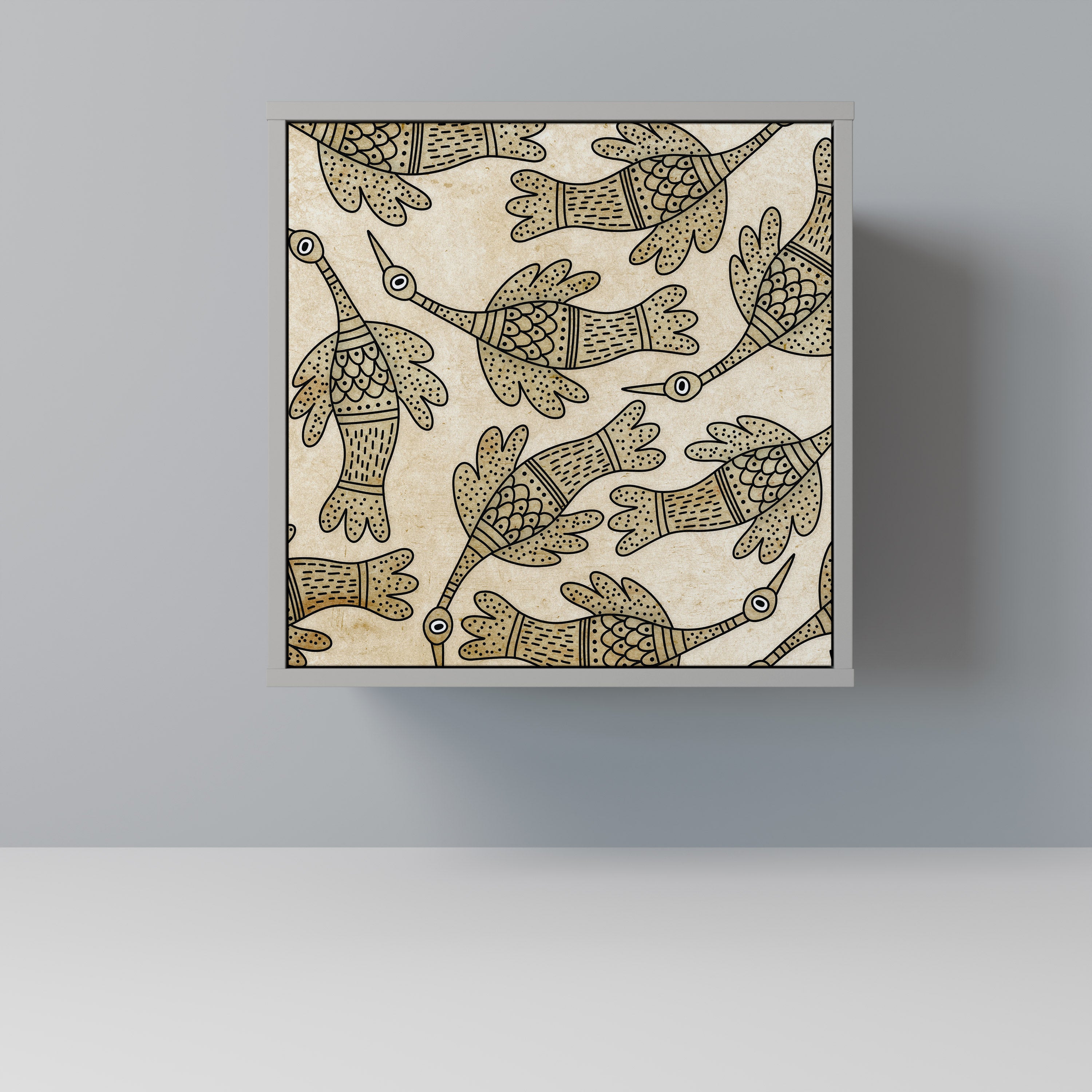 ALMONDINE SONGBIRD Sideboard mit 1 Tür in Grau