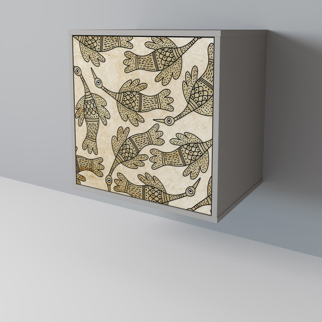 ALMONDINE SONGBIRD Sideboard mit 1 Tür in Grau