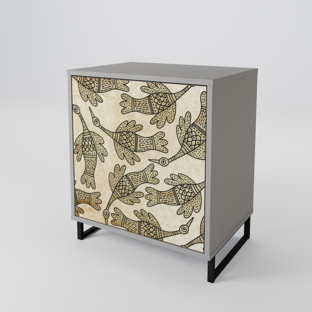 ALMONDINE SONGBIRD Sideboard mit 1 Tür in Grau