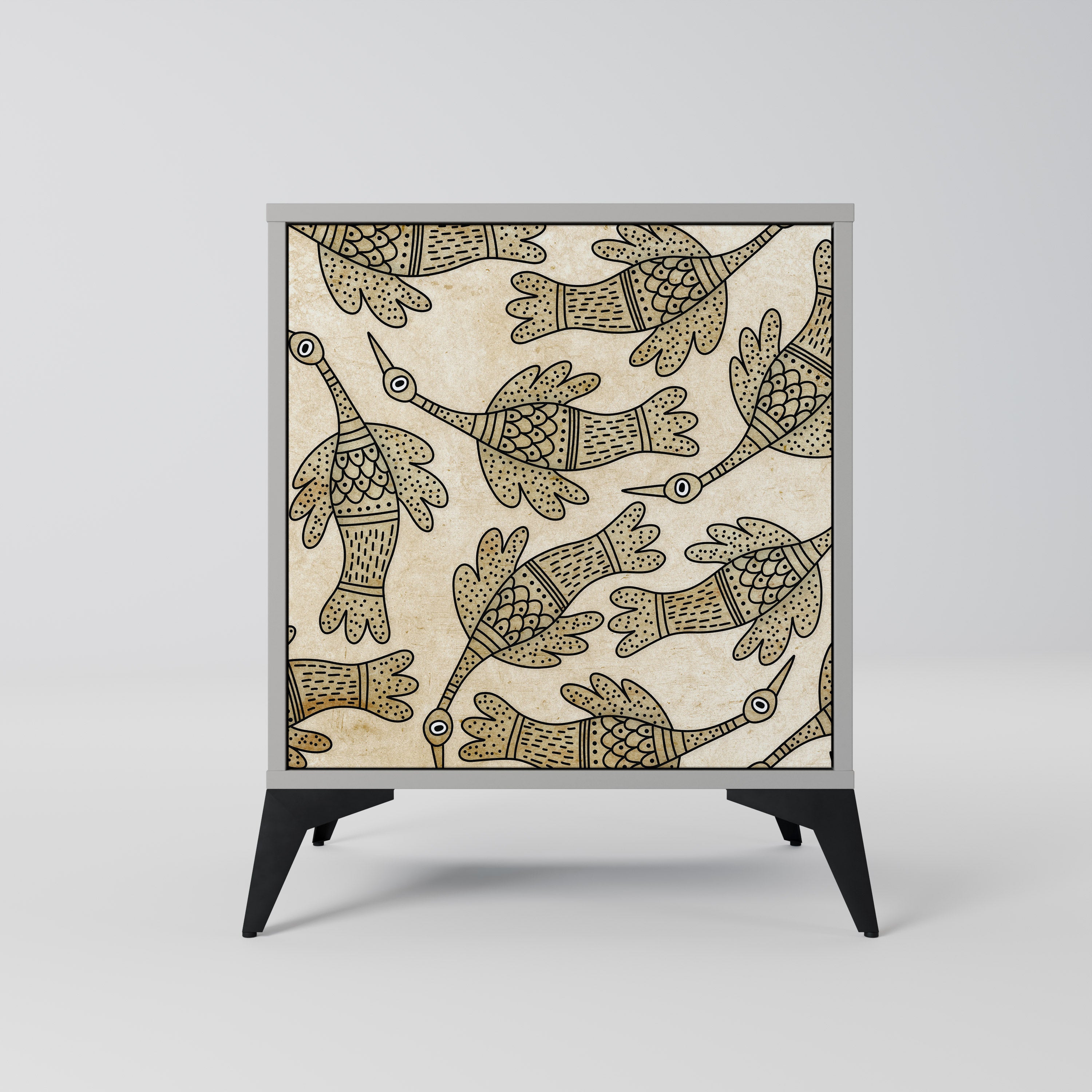 ALMONDINE SONGBIRD Sideboard mit 1 Tür in Grau