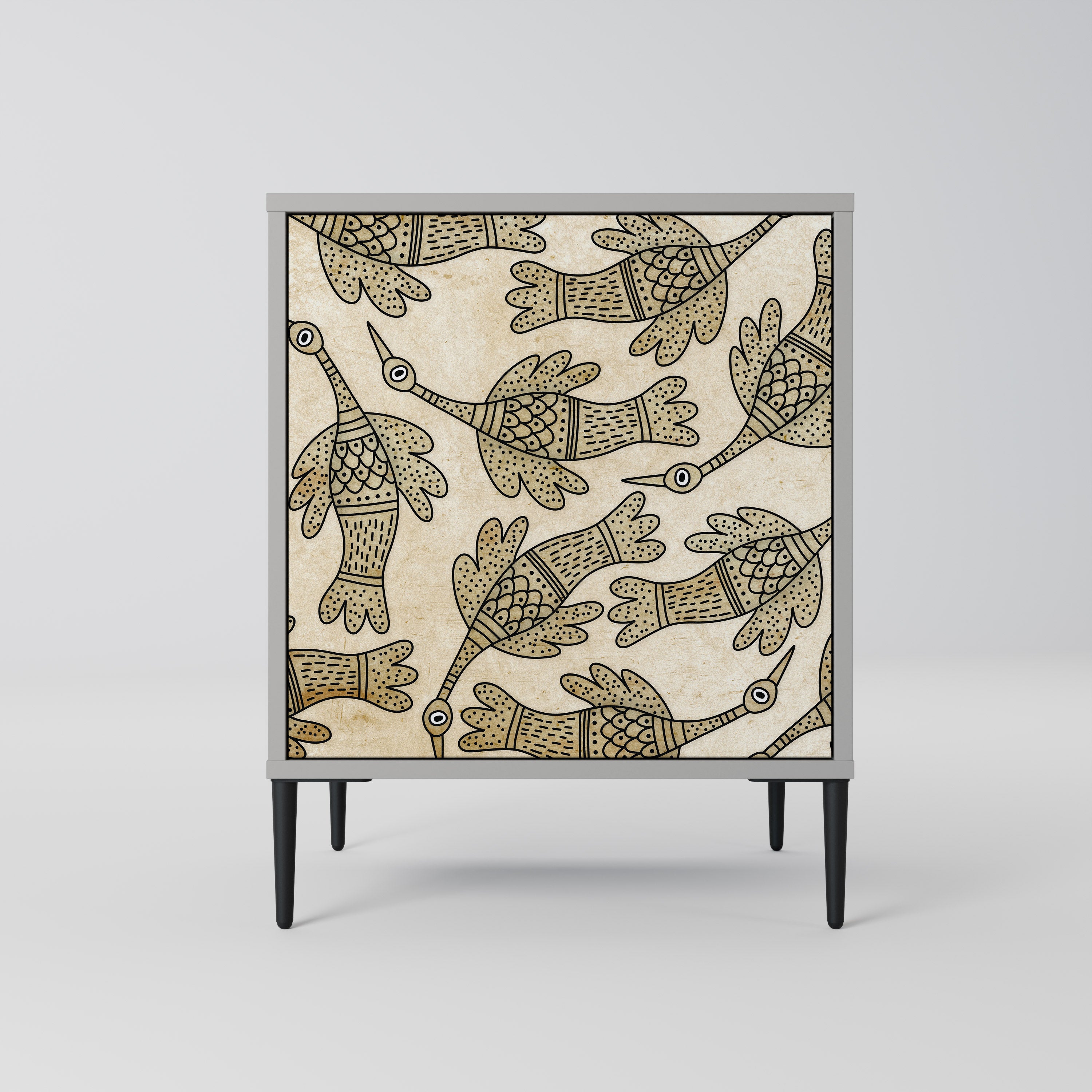 ALMONDINE SONGBIRD Sideboard mit 1 Tür in Grau