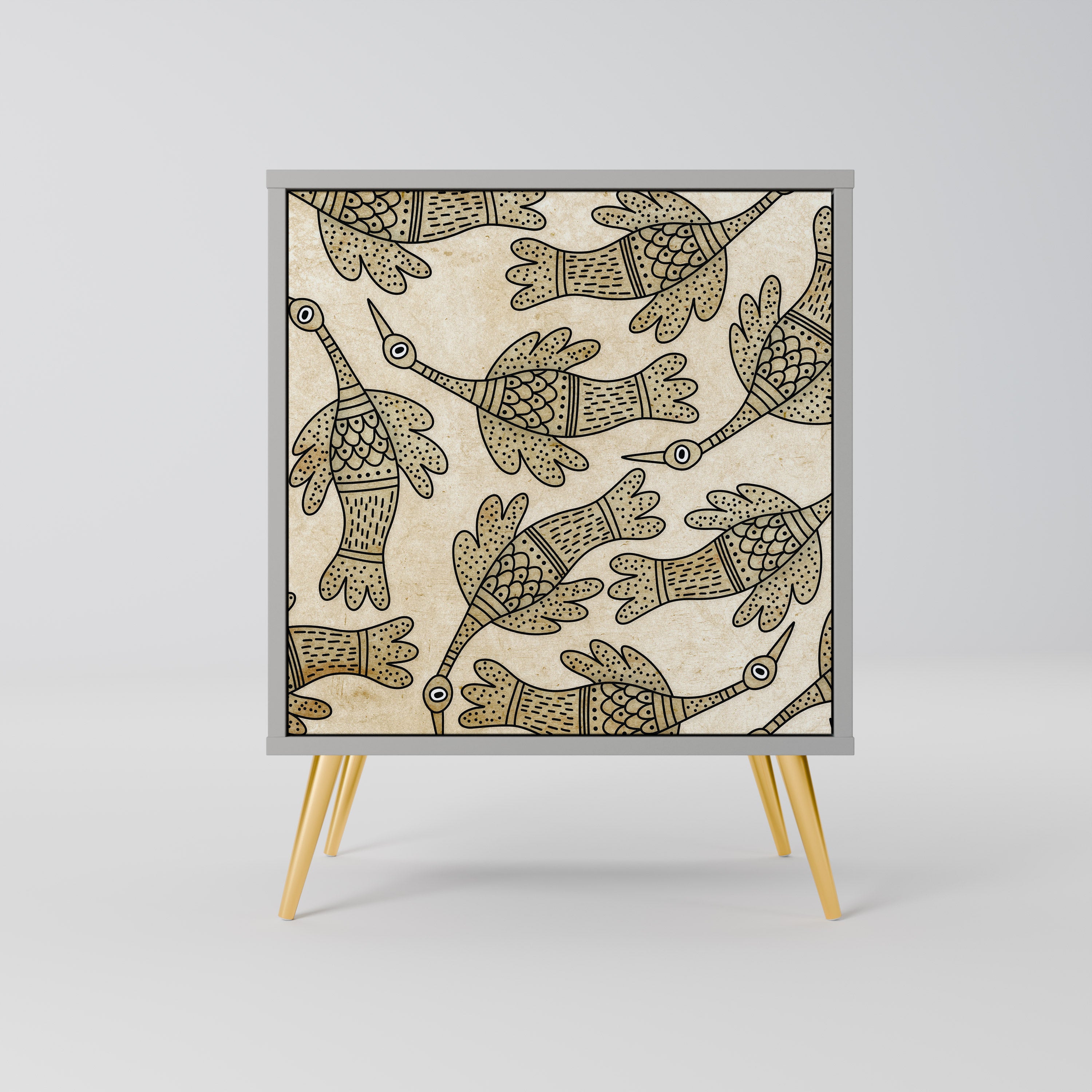 ALMONDINE SONGBIRD Sideboard mit 1 Tür in Grau