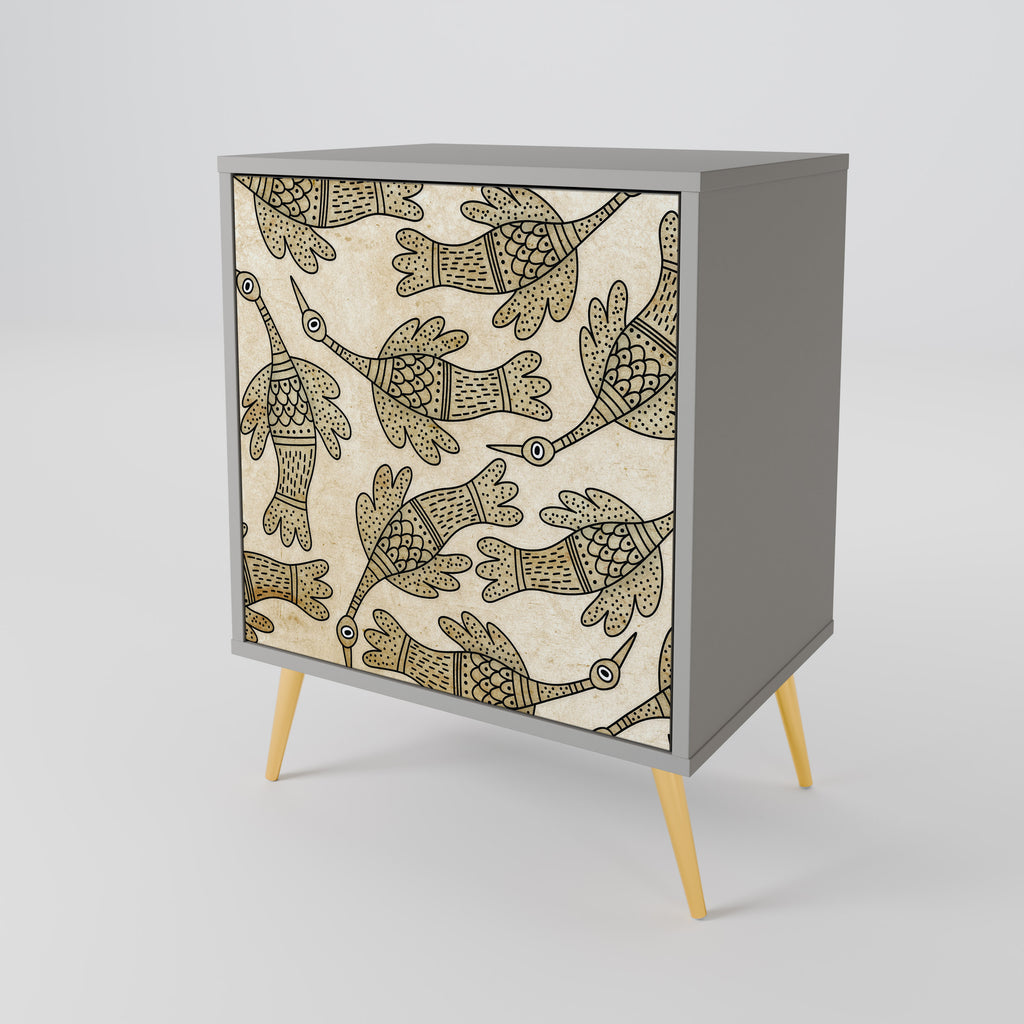 ALMONDINE SONGBIRD Sideboard mit 1 Tür in Grau