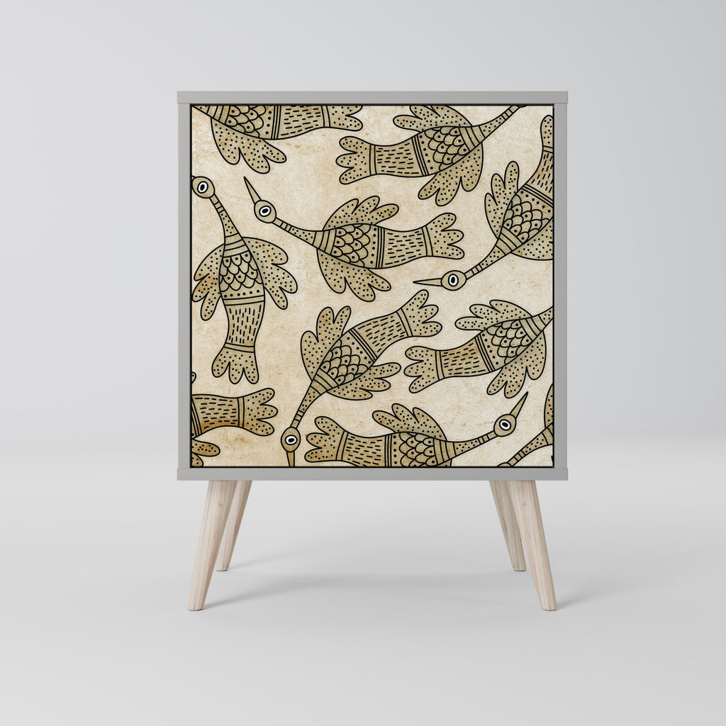 ALMONDINE SONGBIRD Sideboard mit 1 Tür in Grau