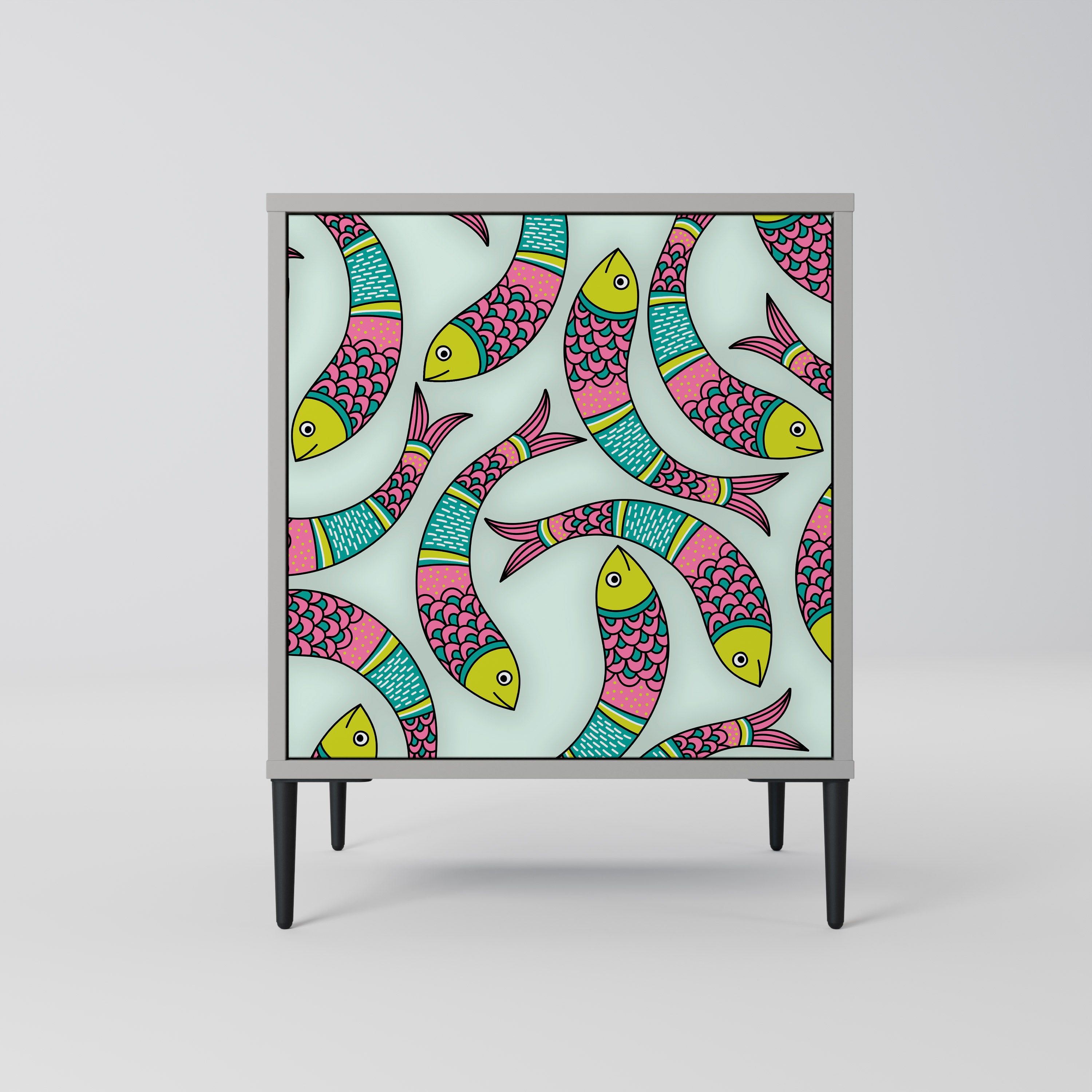 INDIAN FISH Sideboard mit 1 Tür in Grau