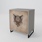 STEAMPUNK CLAN Sideboard mit 1 Tür in Grau