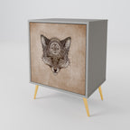 STEAMPUNK CLAN Sideboard mit 1 Tür in Grau