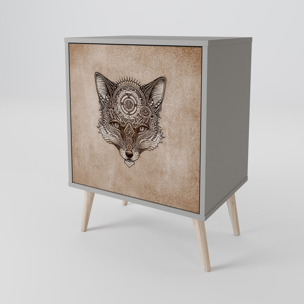 STEAMPUNK CLAN Sideboard mit 1 Tür in Grau