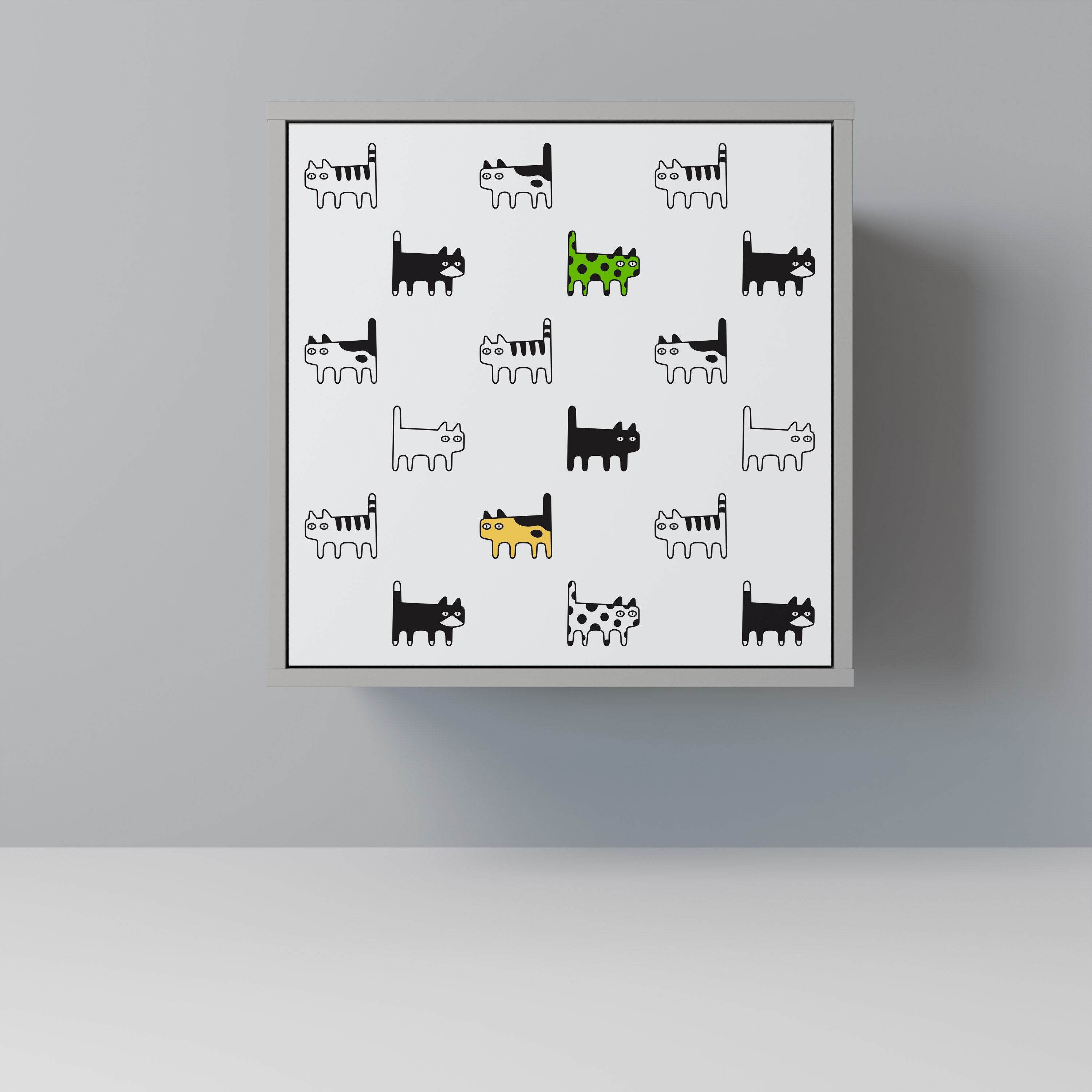 CATS COMPILATION Sideboard mit 1 Tür in Grau