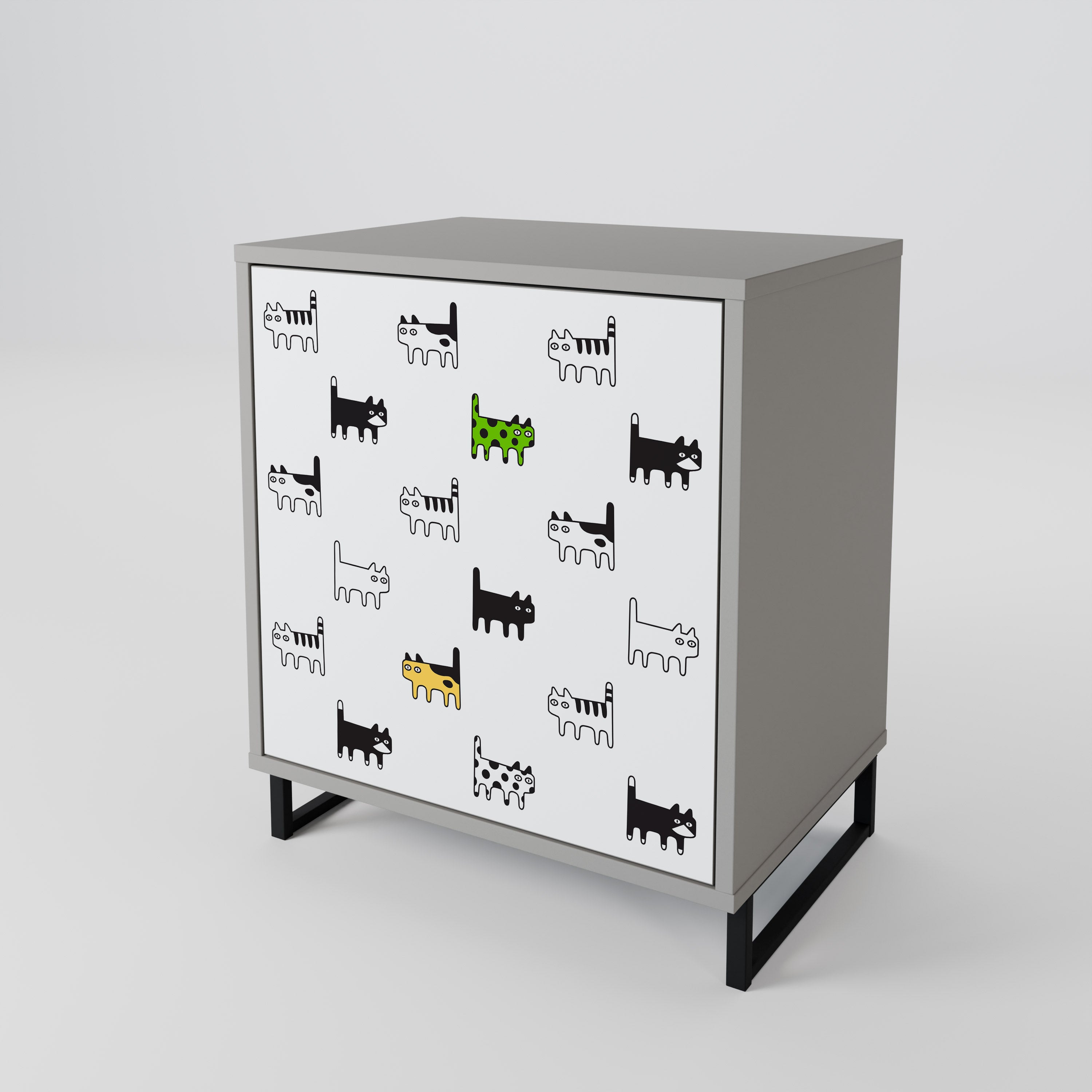 CATS COMPILATION Sideboard mit 1 Tür in Grau