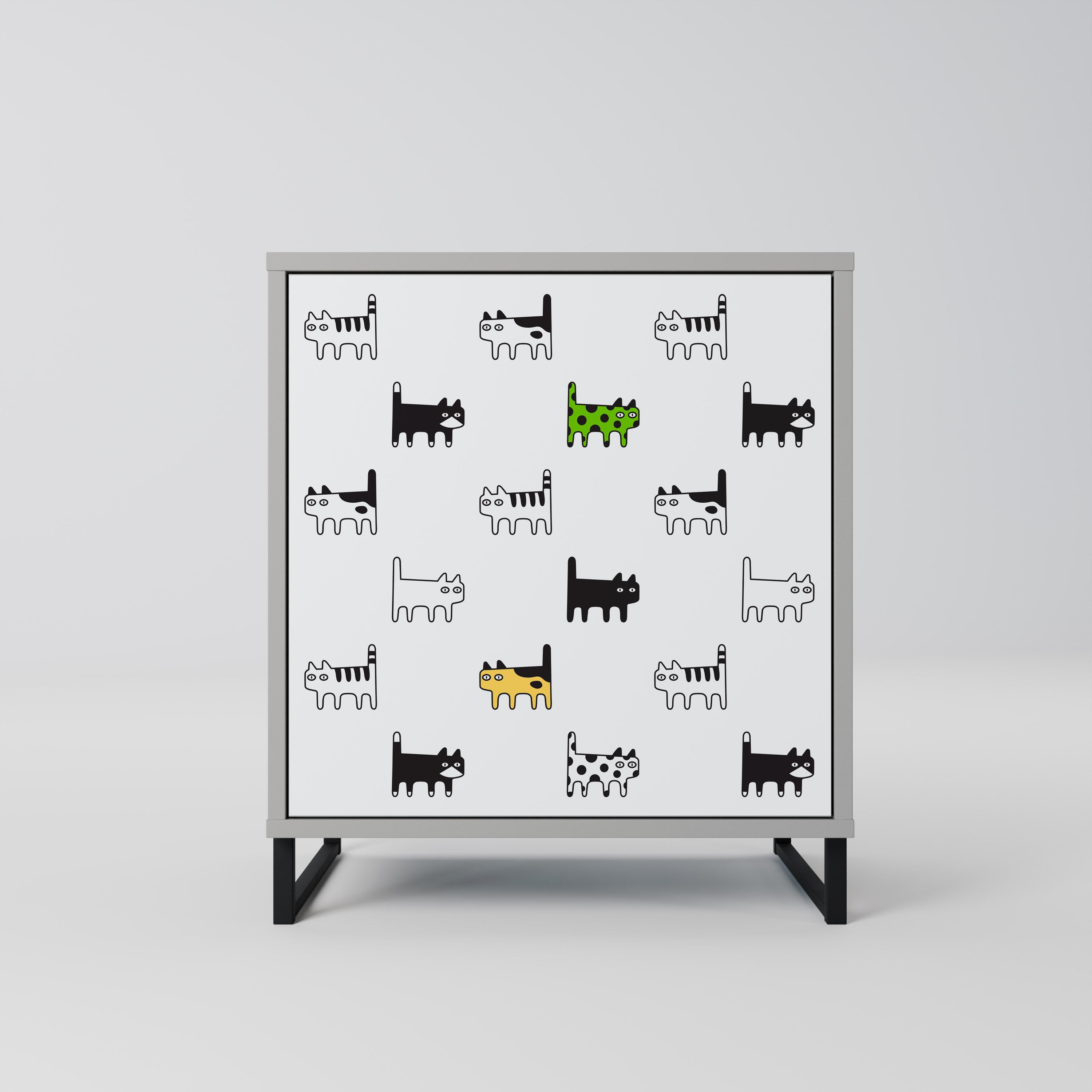 CATS COMPILATION Sideboard mit 1 Tür in Grau