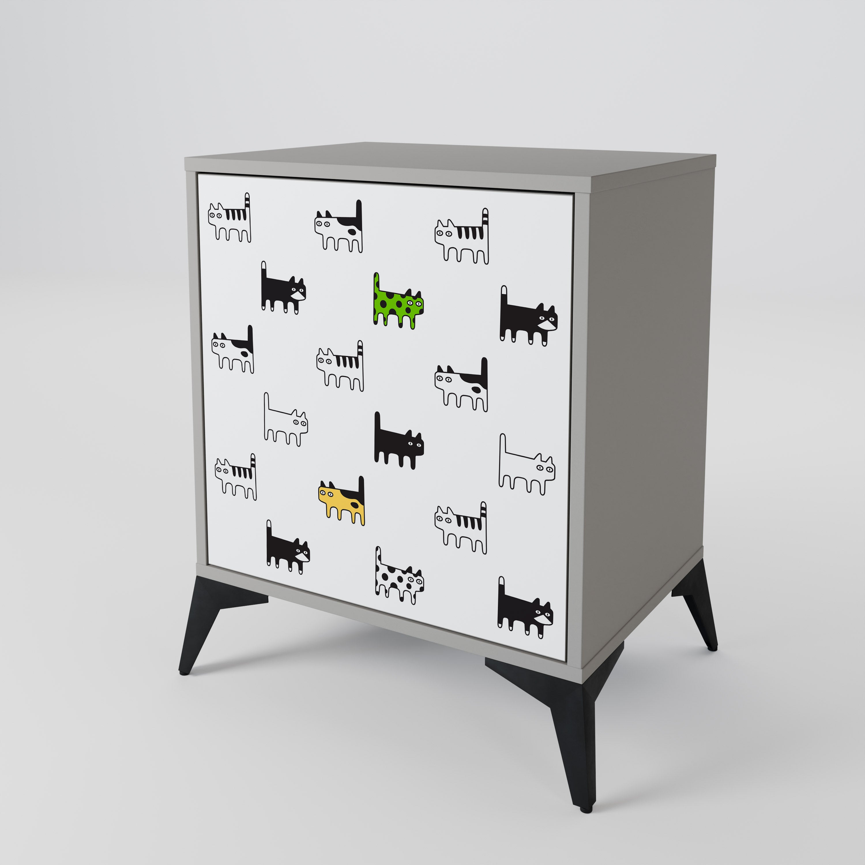 CATS COMPILATION Sideboard mit 1 Tür in Grau