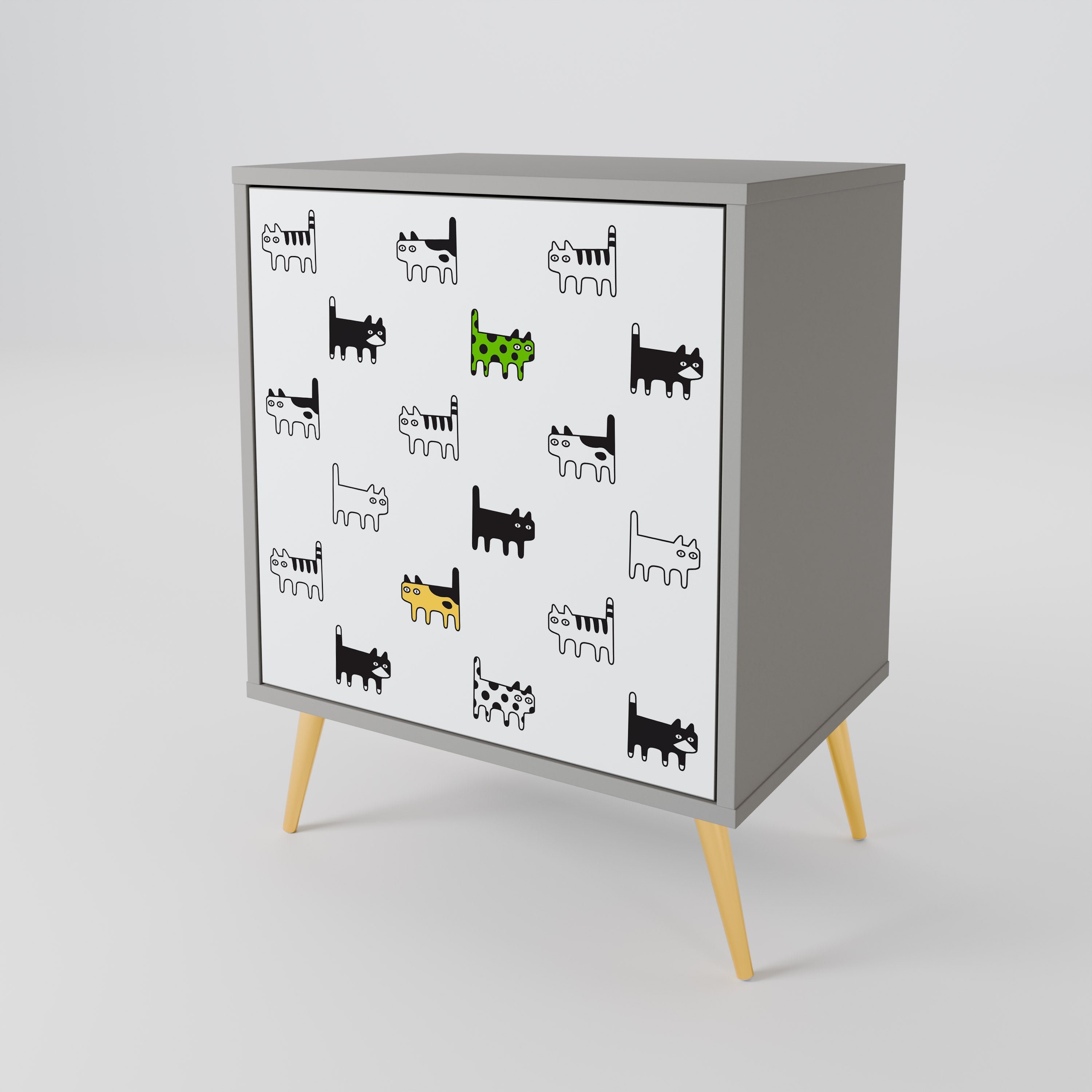 CATS COMPILATION Sideboard mit 1 Tür in Grau