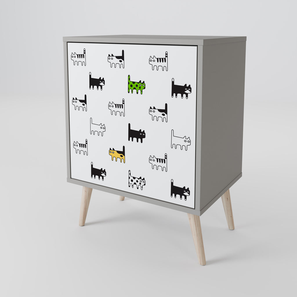 CATS COMPILATION Sideboard mit 1 Tür in Grau