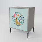 COLORFUL ALPACAS Sideboard mit 1 Tür in Grau
