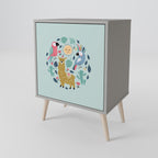 COLORFUL ALPACAS Sideboard mit 1 Tür in Grau