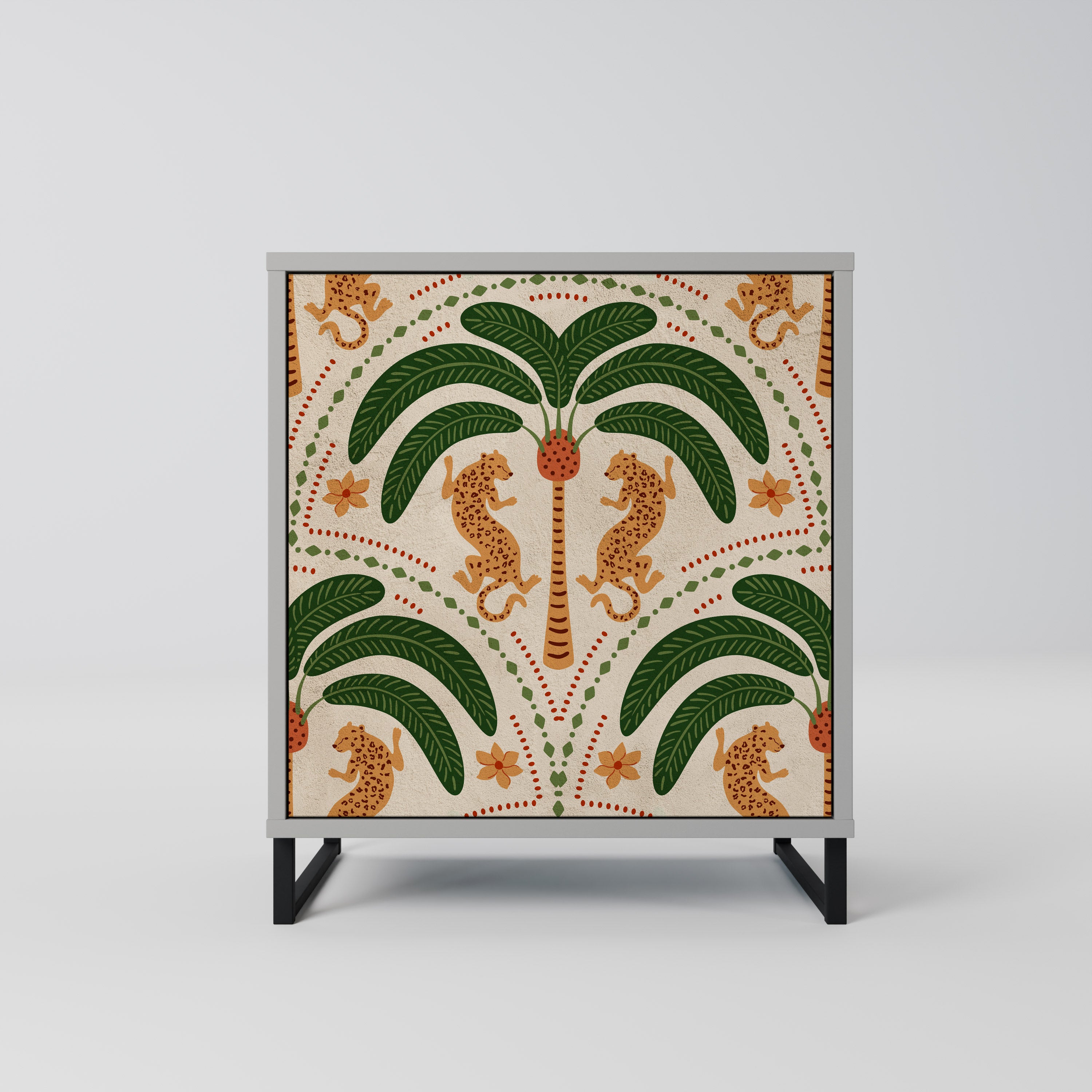 DANCING PREDATORS Sideboard mit 1 Tür in Grau