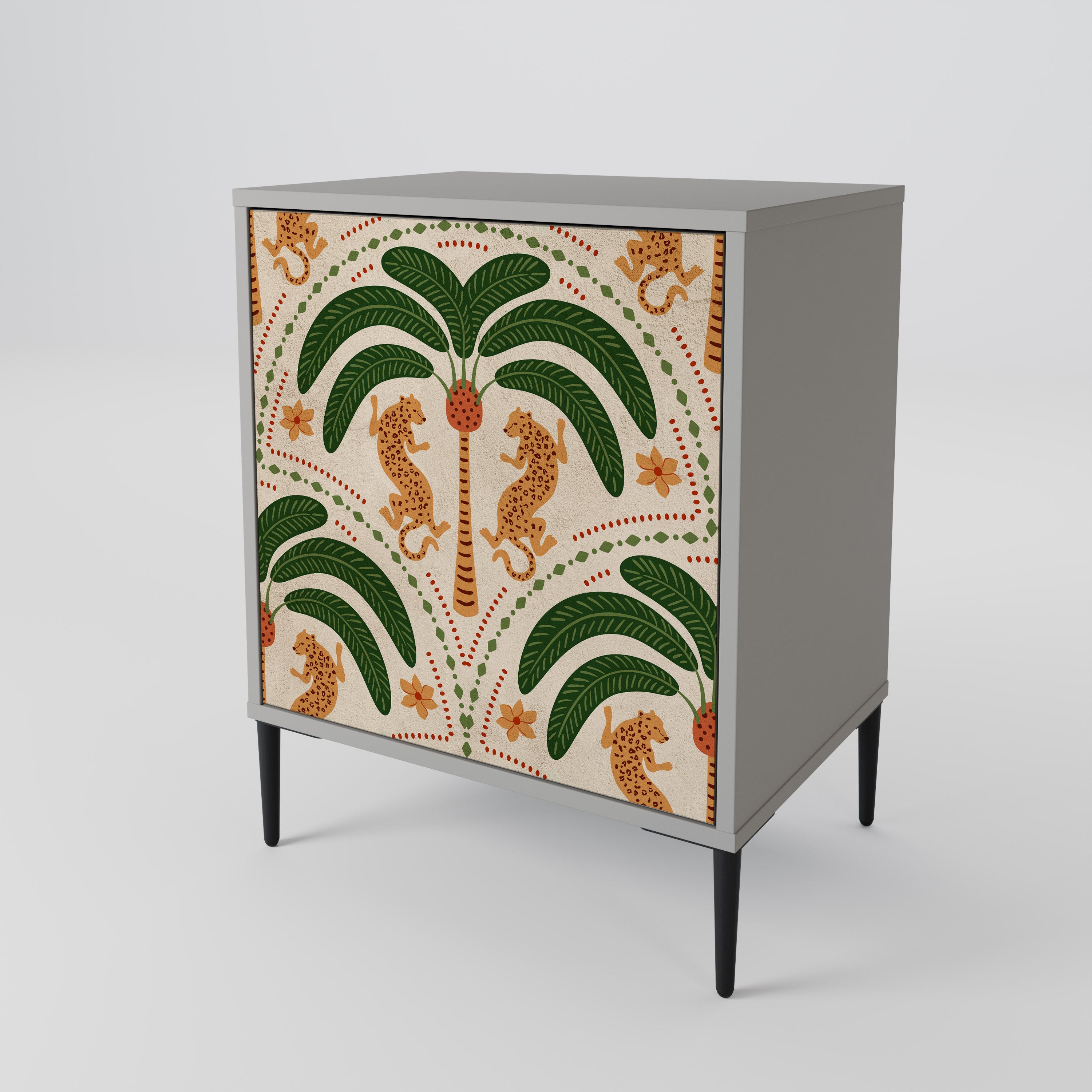 DANCING PREDATORS Sideboard mit 1 Tür in Grau