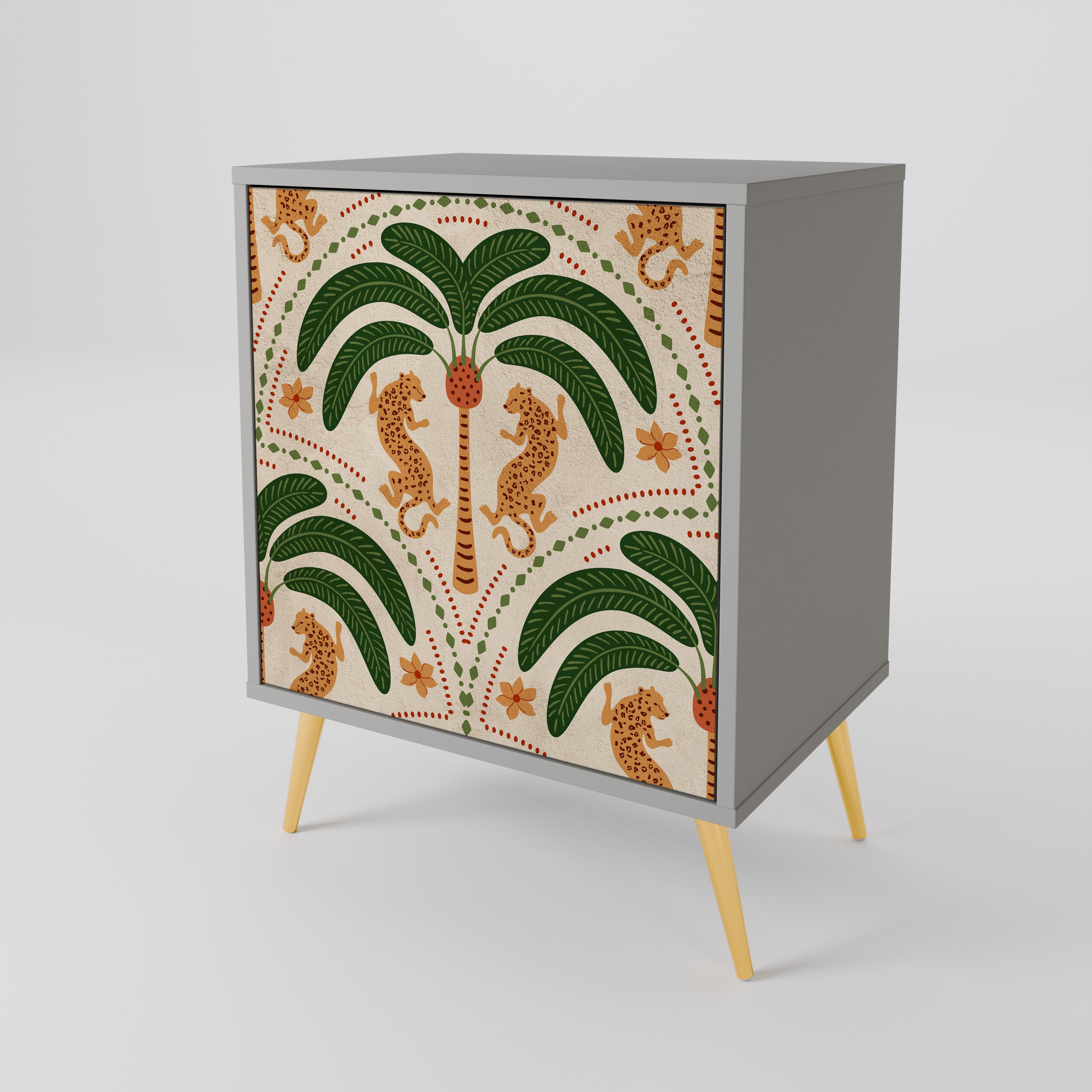 DANCING PREDATORS Sideboard mit 1 Tür in Grau