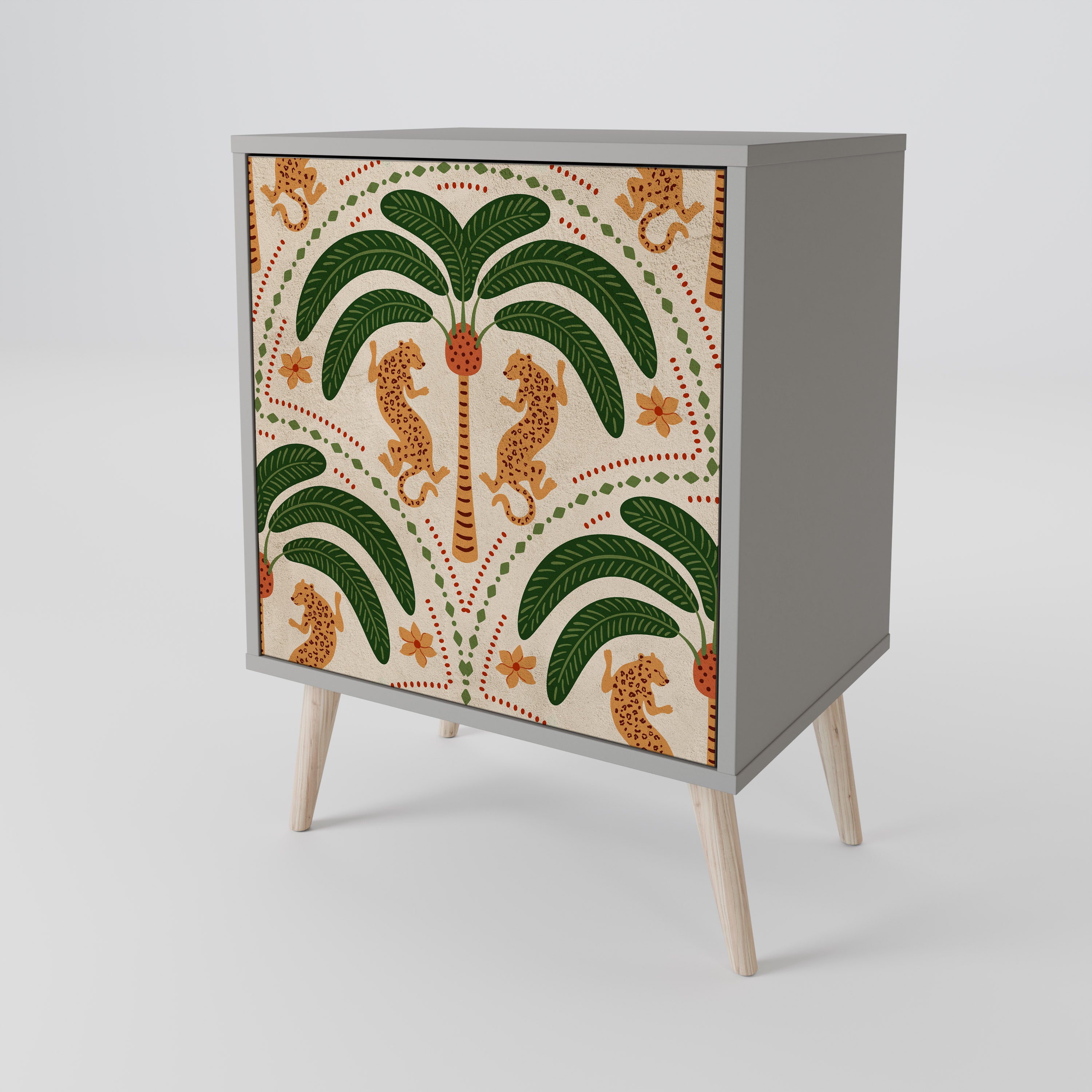 DANCING PREDATORS Sideboard mit 1 Tür in Grau