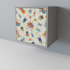 COLORFUL INSECTS Sideboard mit 1 Tür in Grau