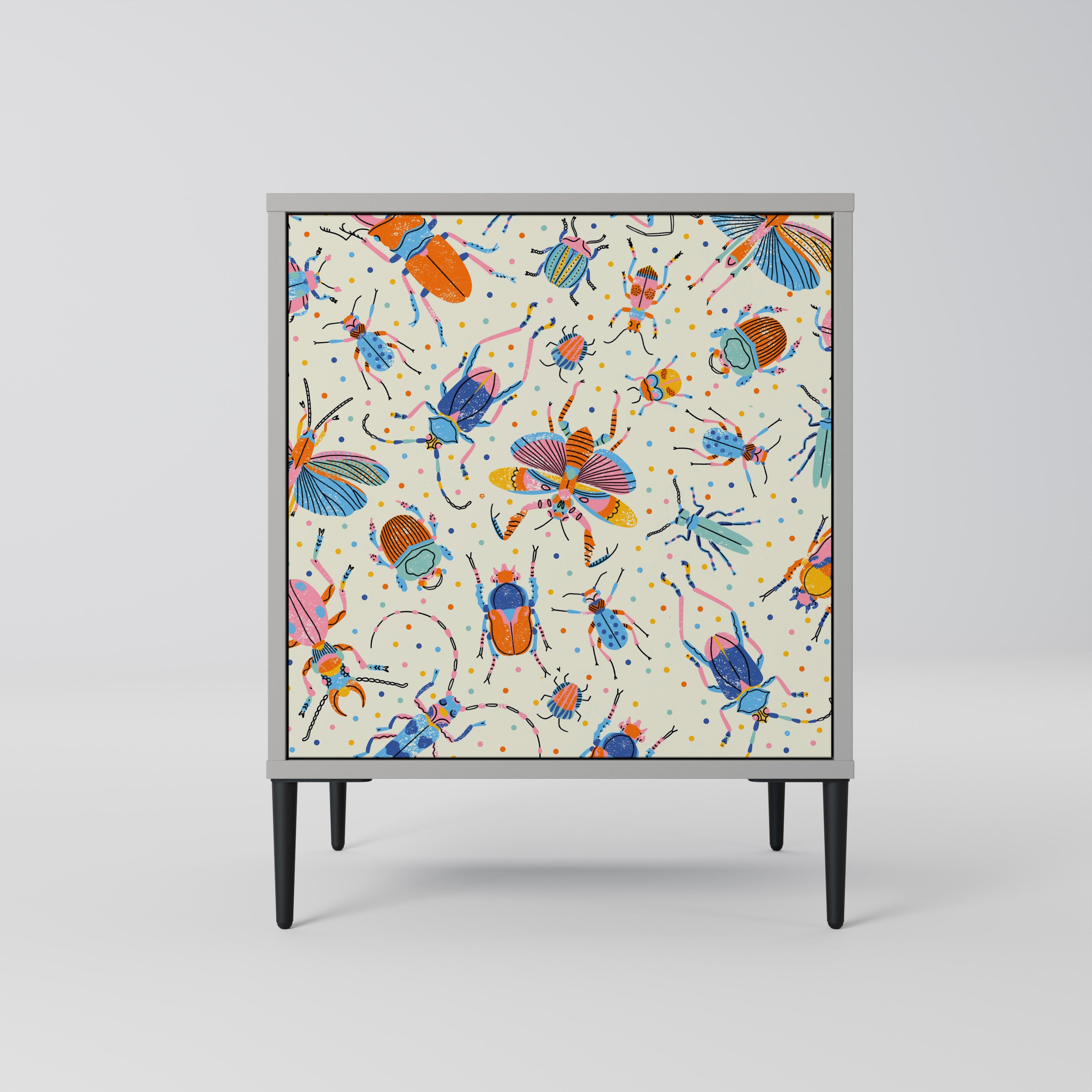 COLORFUL INSECTS Sideboard mit 1 Tür in Grau