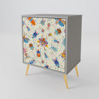 COLORFUL INSECTS Sideboard mit 1 Tür in Grau