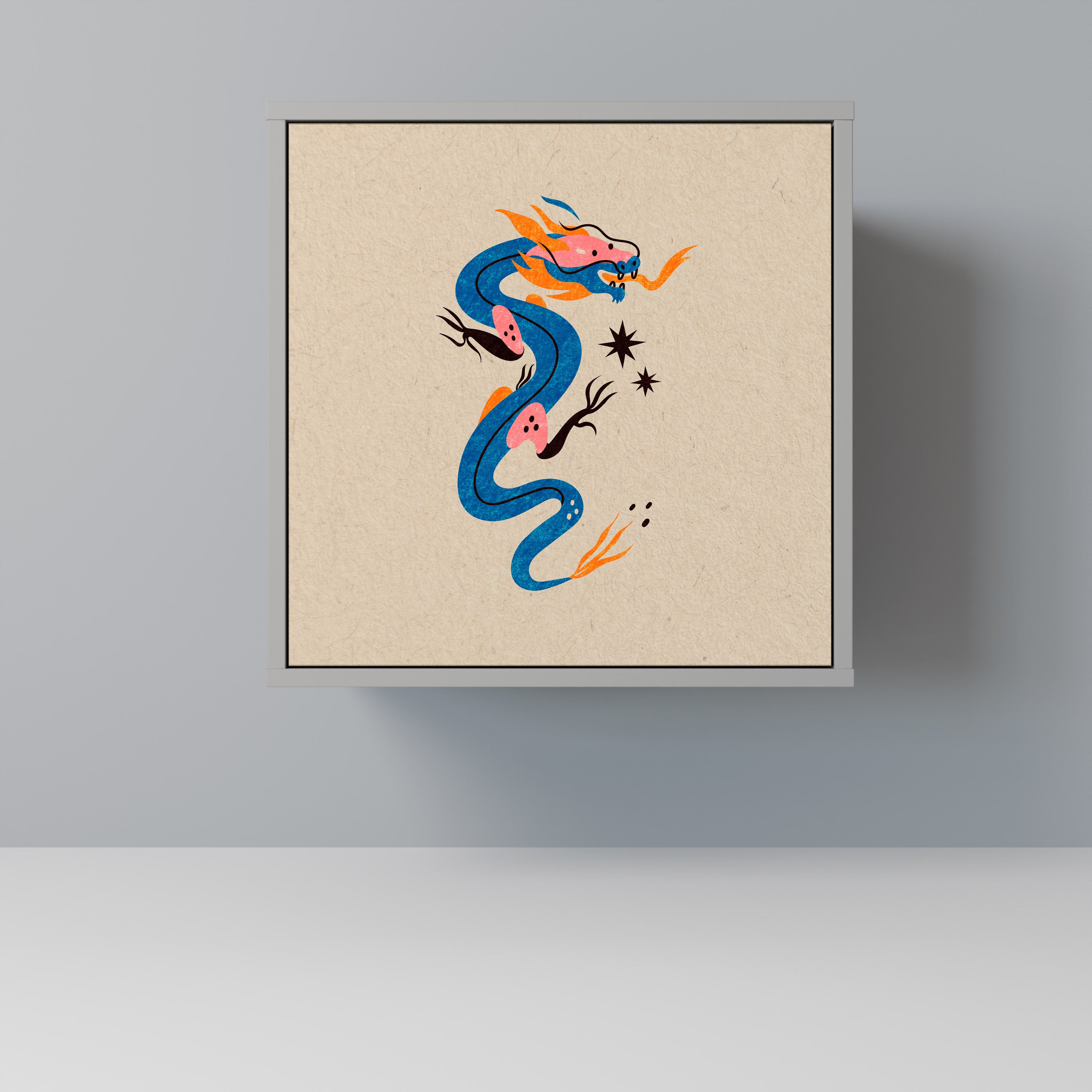 MYTHOLOGICAL CREATURES Sideboard mit 1 Tür in Grau