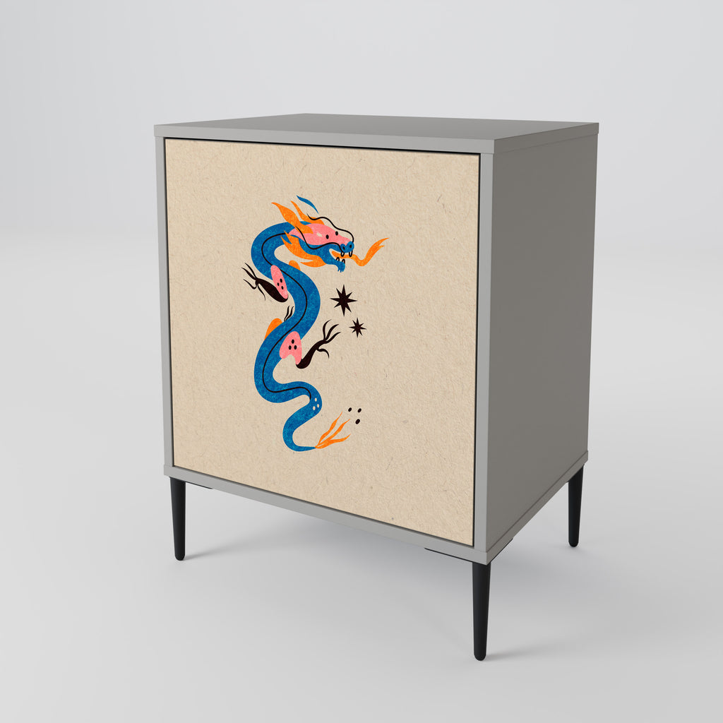 MYTHOLOGICAL CREATURES Sideboard mit 1 Tür in Grau