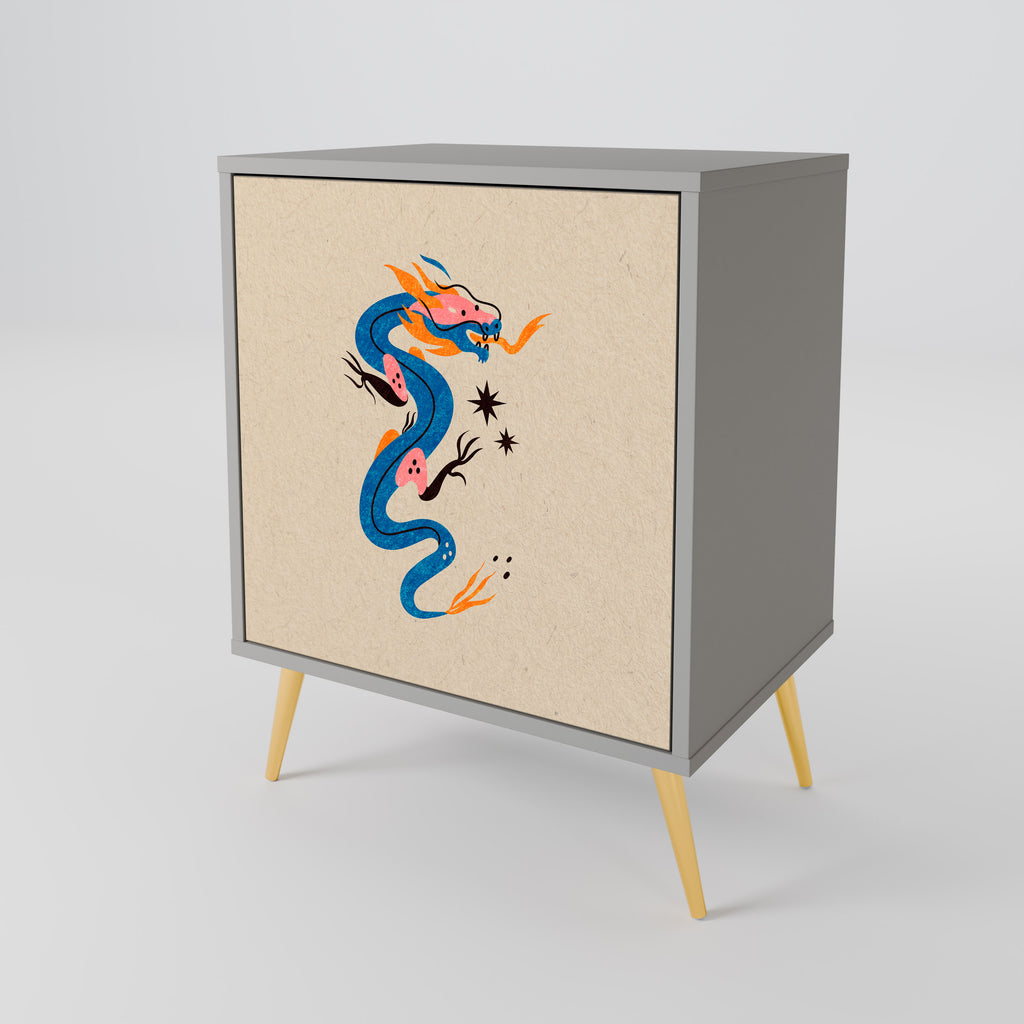 MYTHOLOGICAL CREATURES Sideboard mit 1 Tür in Grau