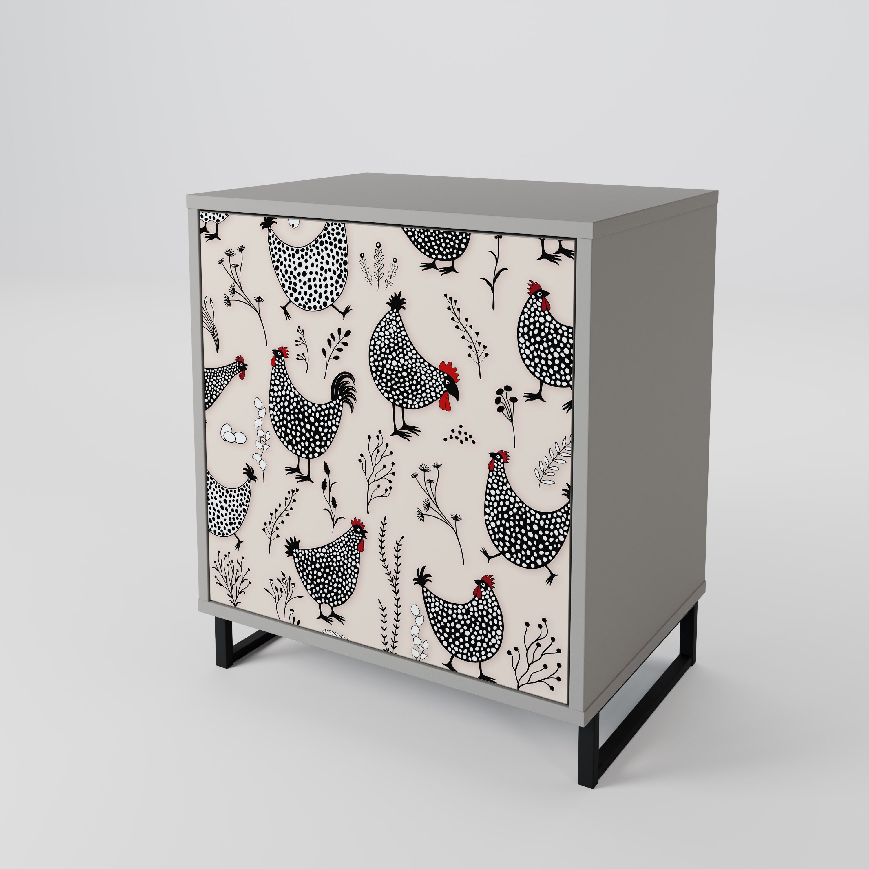 HAPPY HENS Sideboard mit 1 Tür in Grau