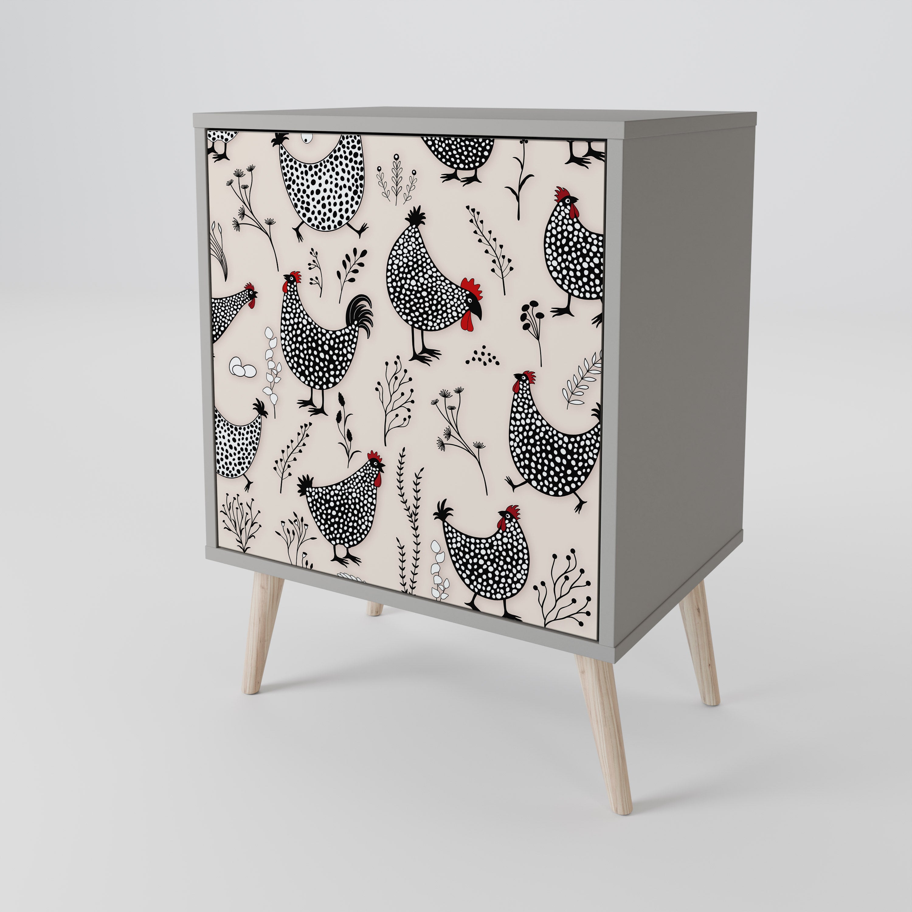 HAPPY HENS Sideboard mit 1 Tür in Grau