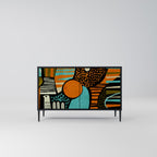 GEODE GLIMMER 2-Door Sideboard in Black Finish