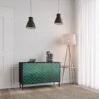 TESSELATED GREENERY Sideboard mit 2 Türen in Schwarz