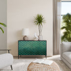 TESSELATED GREENERY Sideboard mit 2 Türen in Schwarz