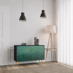 TESSELATED GREENERY Sideboard mit 2 Türen in Schwarz