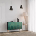 TESSELATED GREENERY Sideboard mit 2 Türen in Schwarz