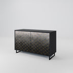 TESSELATED GRAYISH 2-Door Sideboard in Black Finish