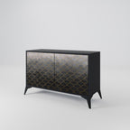 TESSELATED GRAYISH 2-Door Sideboard in Black Finish