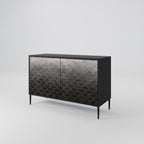 TESSELATED GRAYISH 2-Door Sideboard in Black Finish