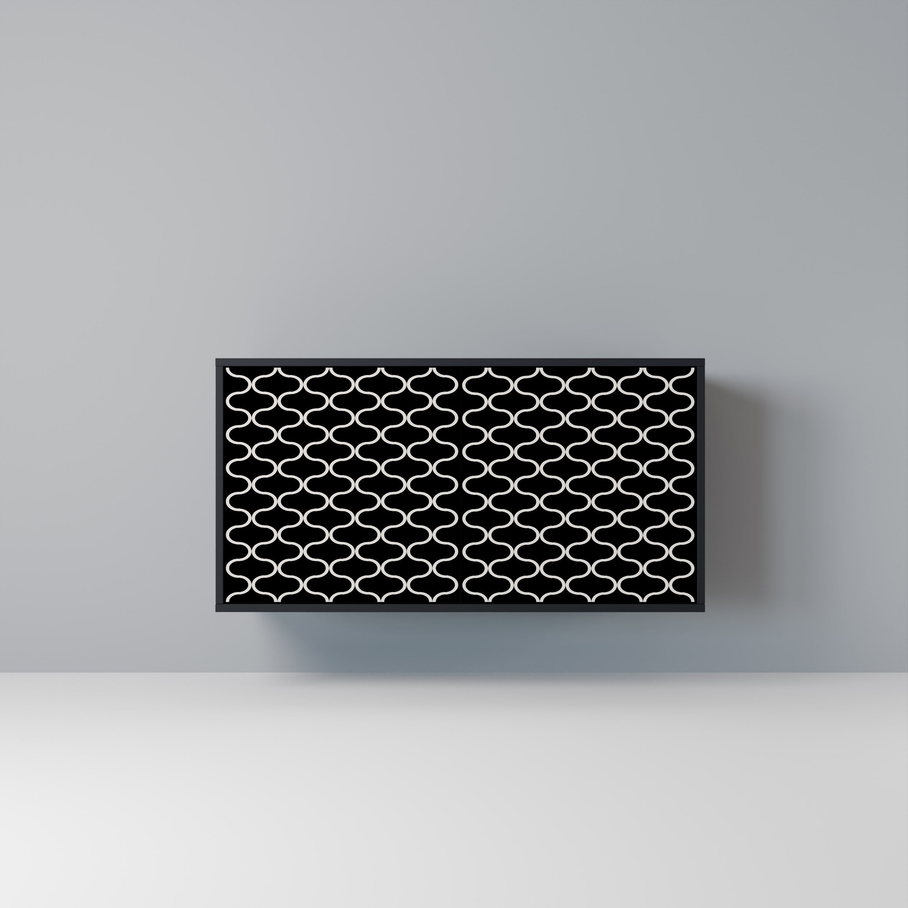 TESSELATED BLACKNESS Sideboard mit 2 Türen in Schwarz