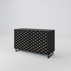 TESSELATED BLACKNESS 2-Door Sideboard in Black Finish
