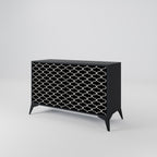 TESSELATED BLACKNESS 2-Door Sideboard in Black Finish