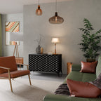 TESSELATED BLACKNESS 2-Door Sideboard in Black Finish