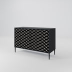 TESSELATED BLACKNESS 2-Door Sideboard in Black Finish